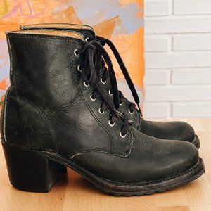 Frye  Black Sabrina Lace Boots size 8.5